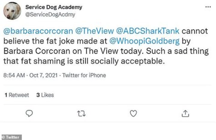 Barbara Corcoran made a disgusting ‘fat joke’ at Whoopi Goldberg’s expense