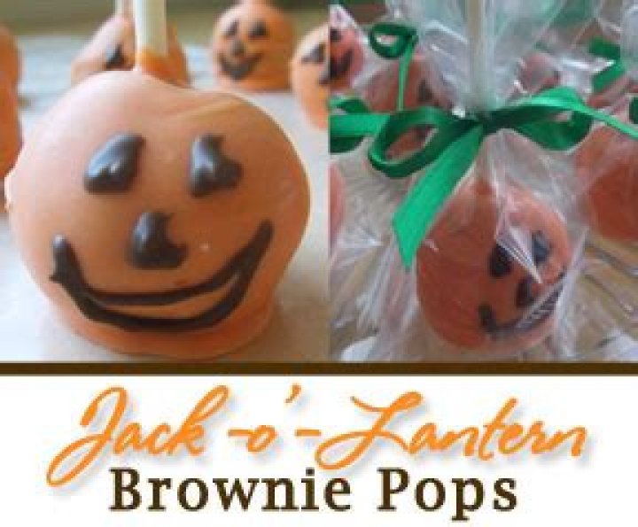 Brownie Pops Jack-o’-Lantern Recipe | Celebrating Holidays