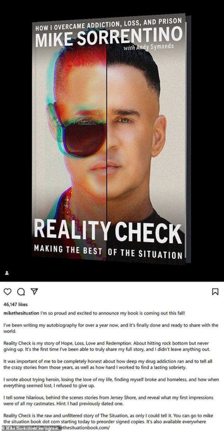 Mike 'The Situation' Sorrentino Writes Tell-All Book